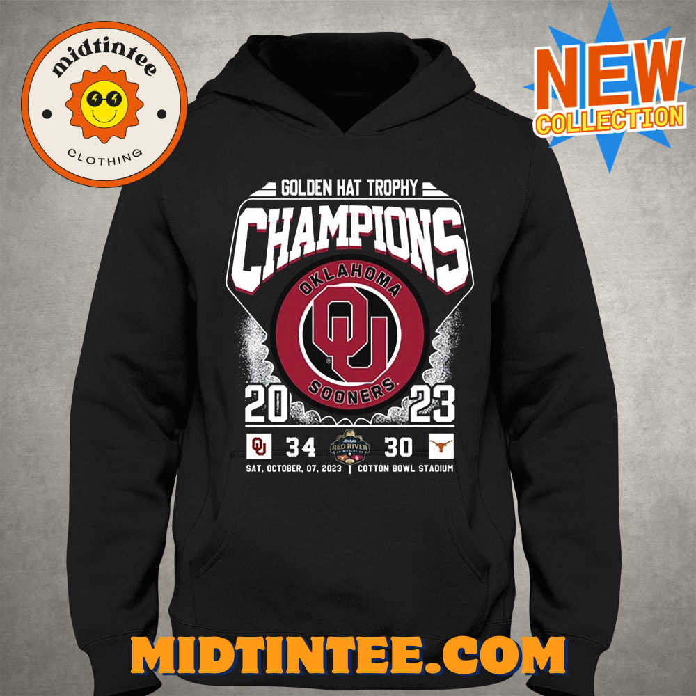 Golden Hat Trophy Champions Oklahoma Sooners 34-30 Texas Longhorns T-Shirt 30Uf093902 – Utopia Fashion