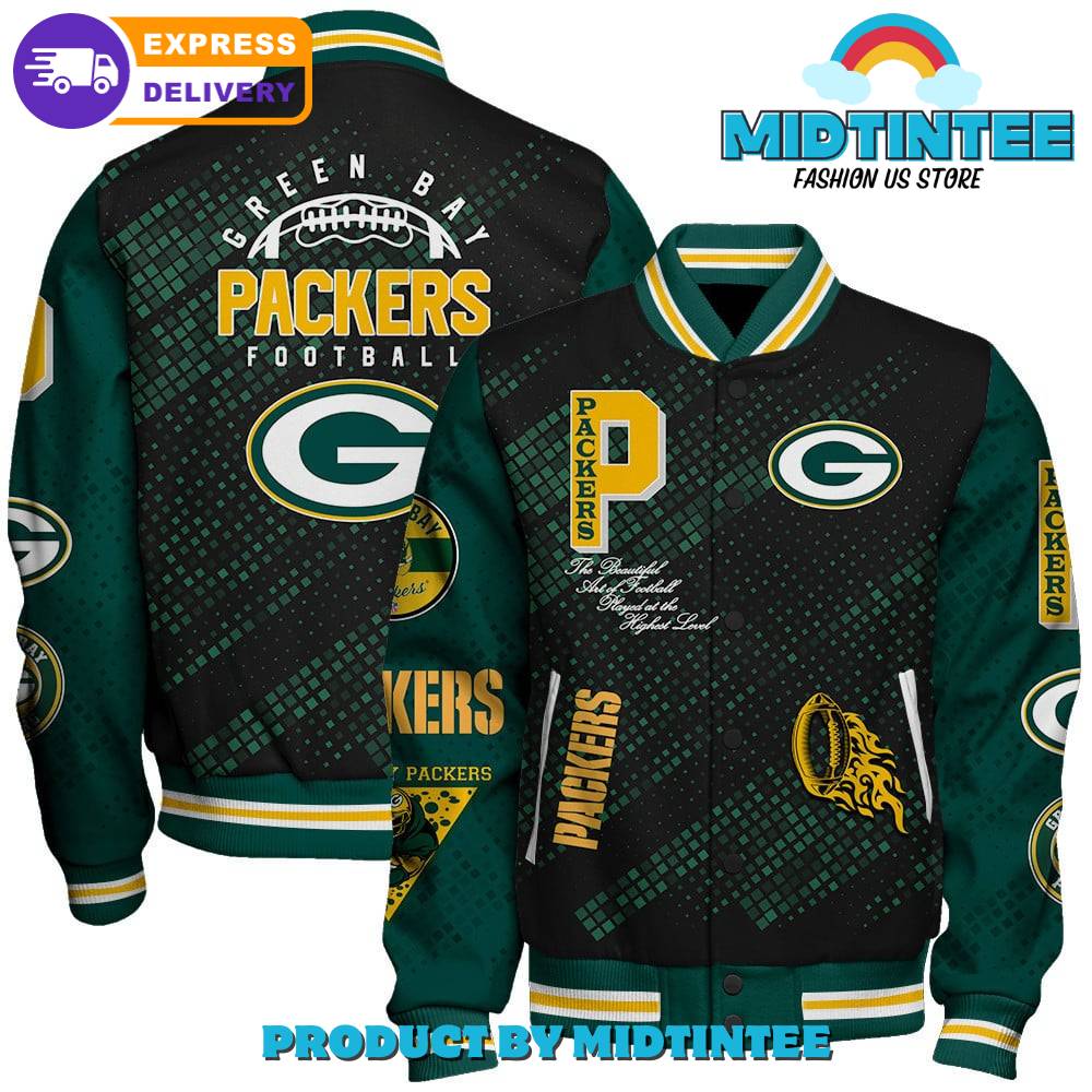 Green Bay Packers Nfl Pattern Baseball Jacket 30Uf092197 – Utopia Fashion