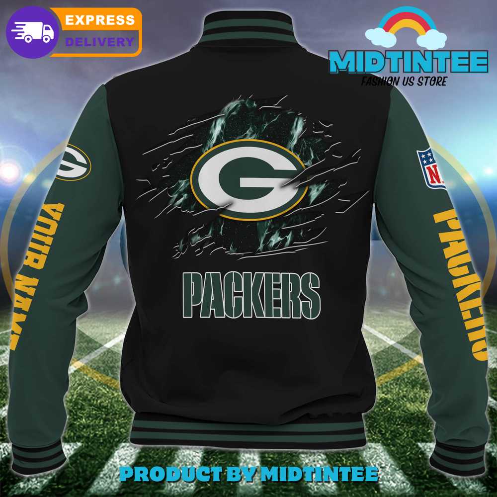 Green Bay Packers Nfl Custom Name Baseball Jacket 30Uf092200 – Utopia Fashion