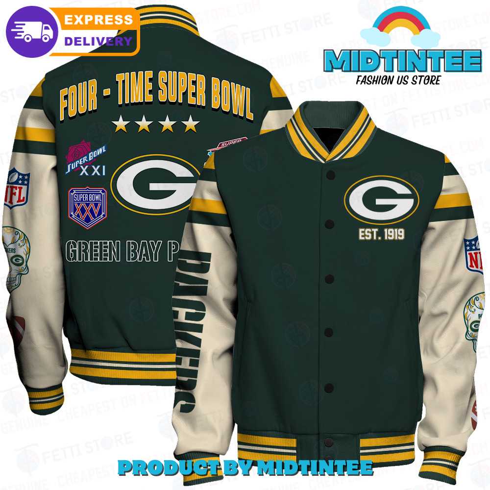 Green Bay Packers National Football League Champions Varsity Jacket 30Uf092198 – Utopia Fashion