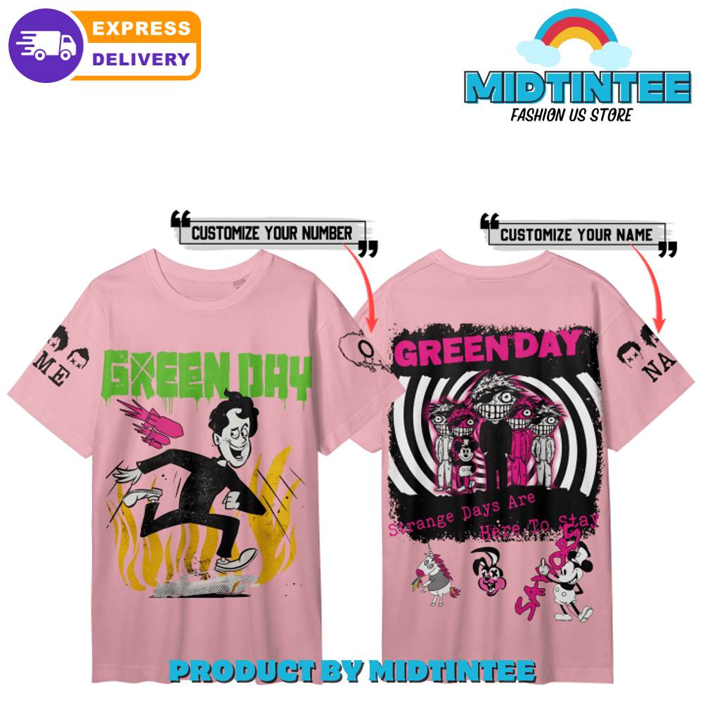 Green Day Strange Day Are Here To Stay Pink Shirt 30Uf094823 – Utopia Fashion