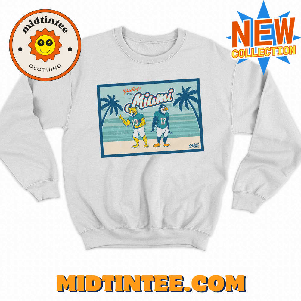 Greetings From Miami Cheetah Penguin Postcard T-Shirt For Miami Football Fans 30Uf093918 – Utopia Fashion