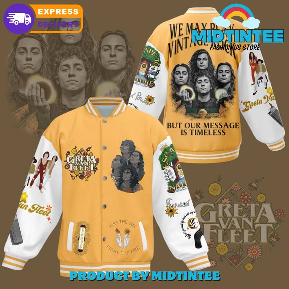 Greta Van Fleet We May Play Vintage Rock Baseball Jacket 30Uf092201 – Utopia Fashion