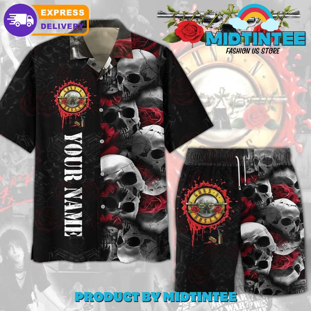 Guns N Roses Customized Combo Hawaiian Shirt And Short 30Uf092860 – Utopia Fashion