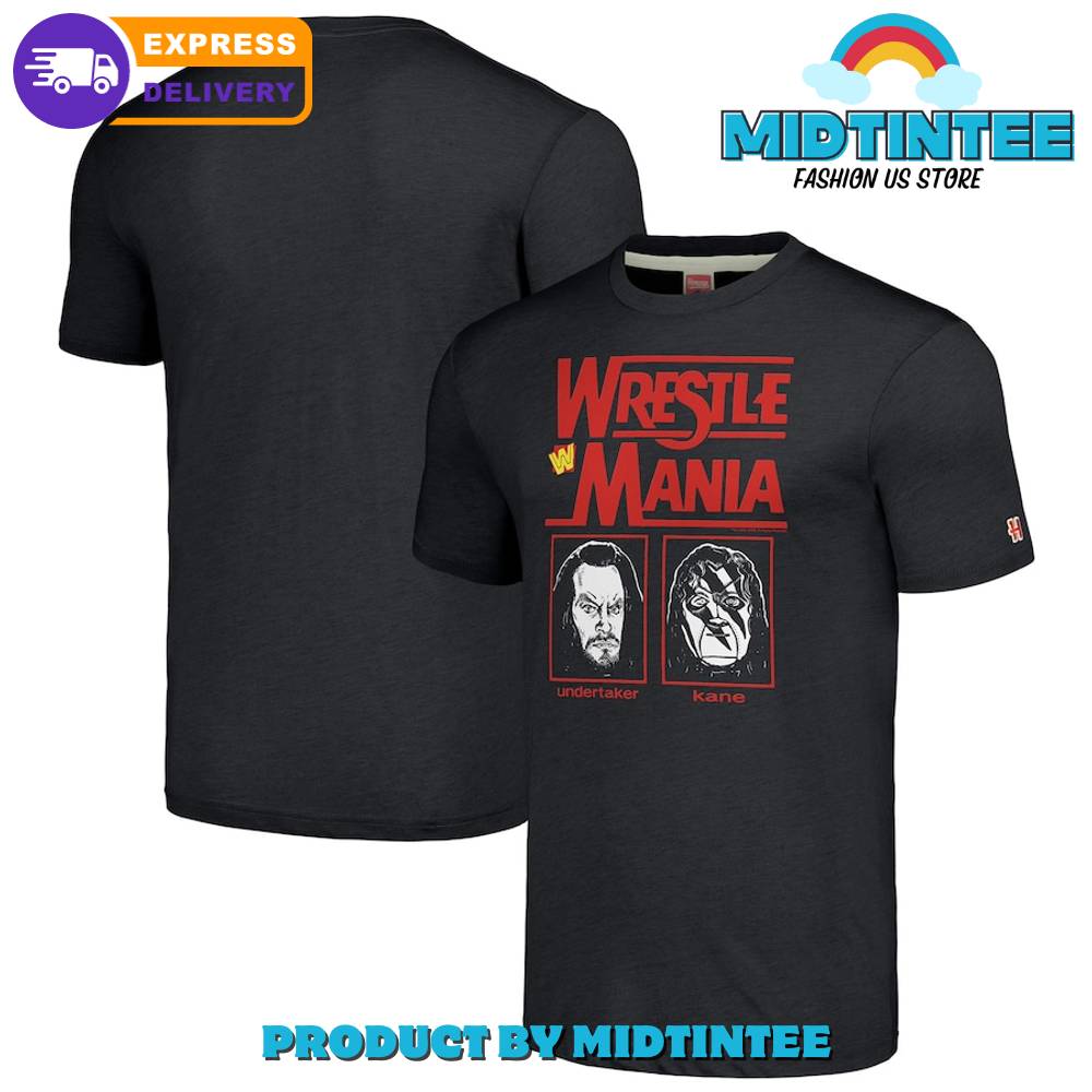 Homage Heather Charcoal Wrestlemania Xiv The Undertaker Vs Kane Tri Blend T-Shirt 30Uf094837 – Utopia Fashion