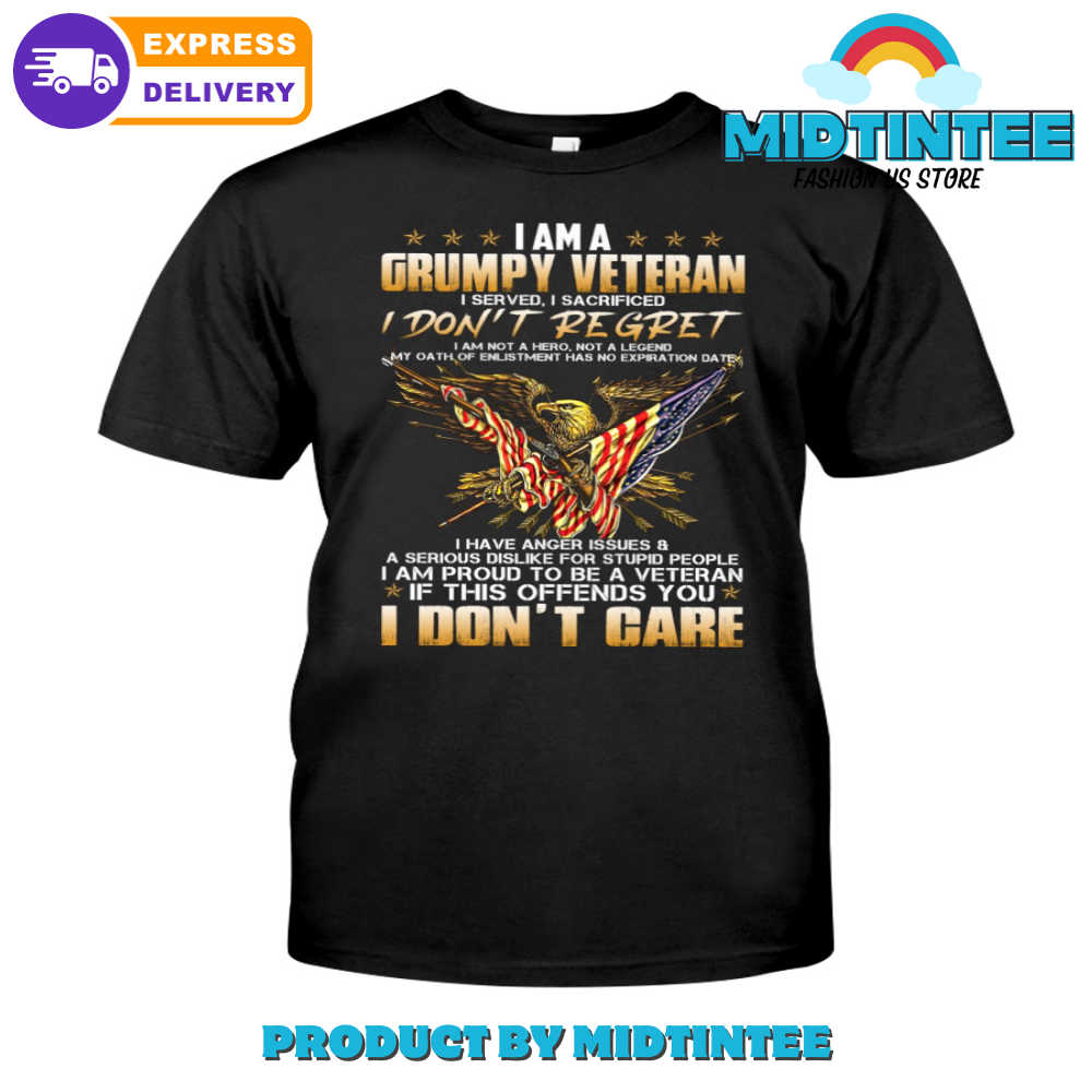 I Am A Grumpy Veteran T-Shirt 30Uf093984 – Utopia Fashion