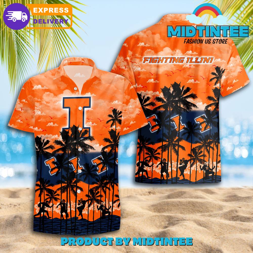 Illinois Fighting Illini Hawaiian Shirt Trending Summer 30Uf092882 – Utopia Fashion