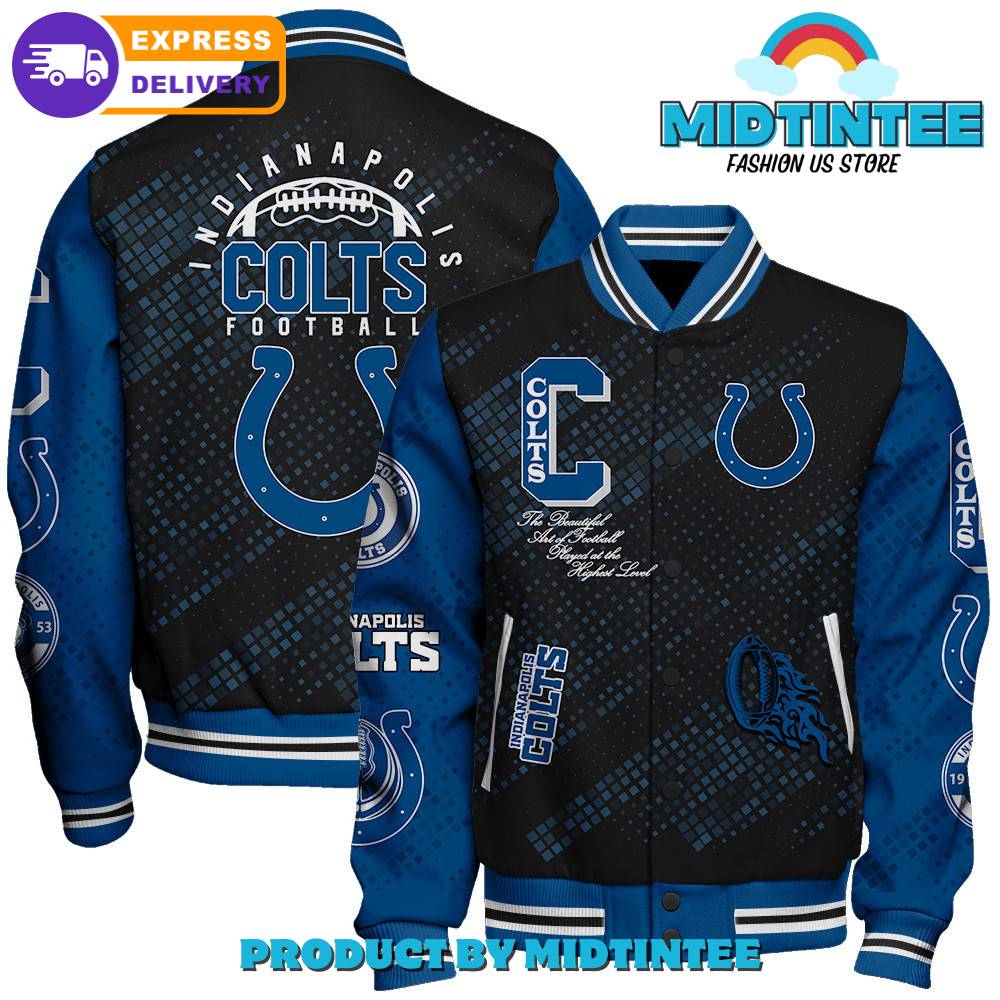 Indianapolis Colts Nfl Pattern Baseball Jacket 30Uf092222 – Utopia Fashion