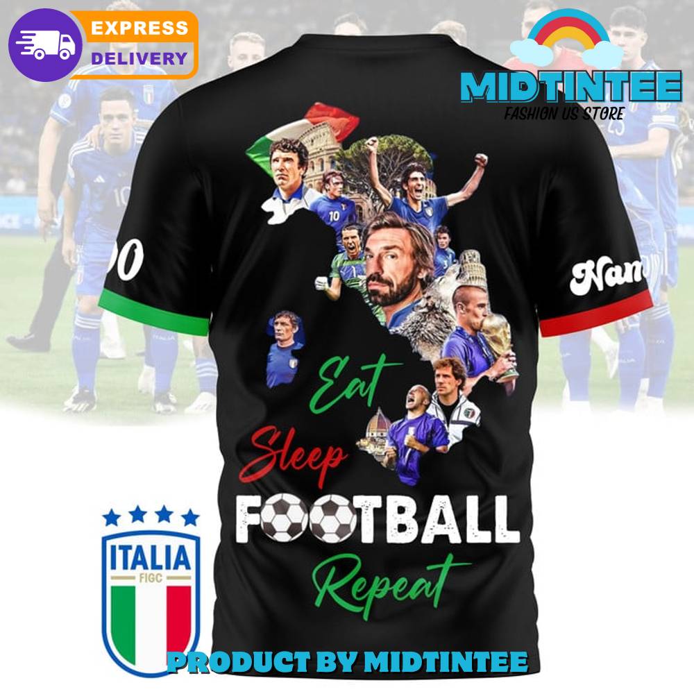 Italia Eat Sleep Football Repeat Shirt 30Uf094884 – Utopia Fashion