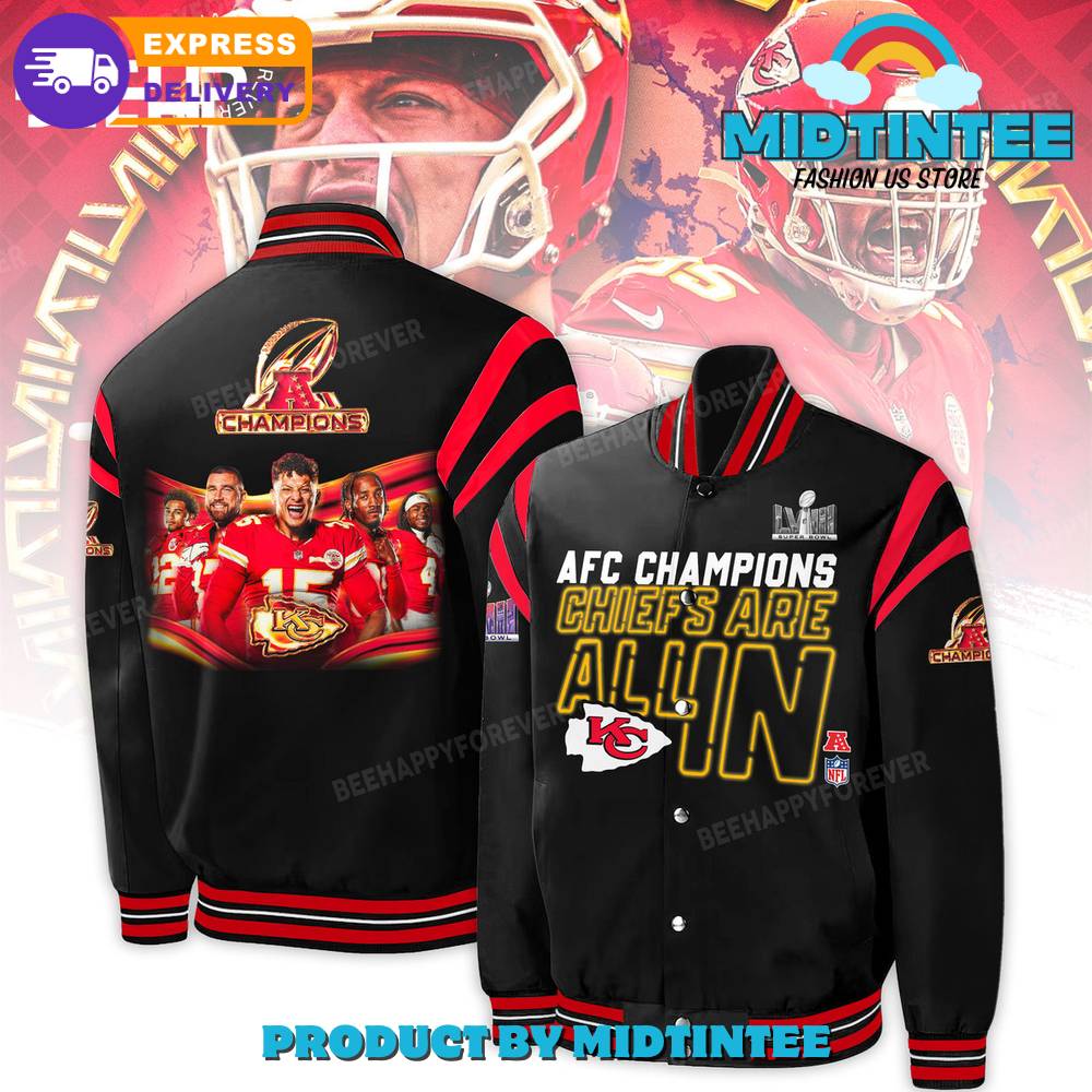 Kansas City Chiefs Afc Champions Chiefs Are All In Baseball Jacket 30Uf092244 – Utopia Fashion