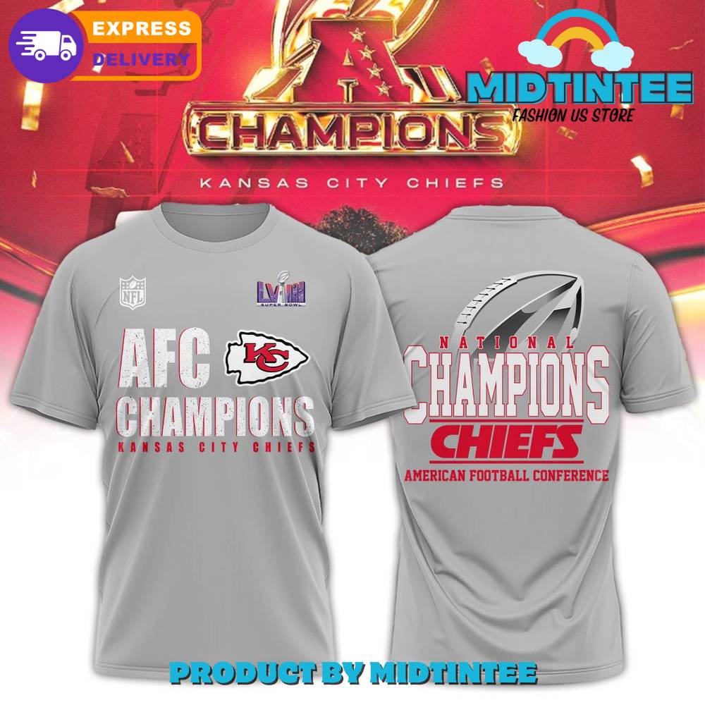 Kansas City Chiefs Afc National Champions Gray T-Shirt 30Uf094920 – Utopia Fashion