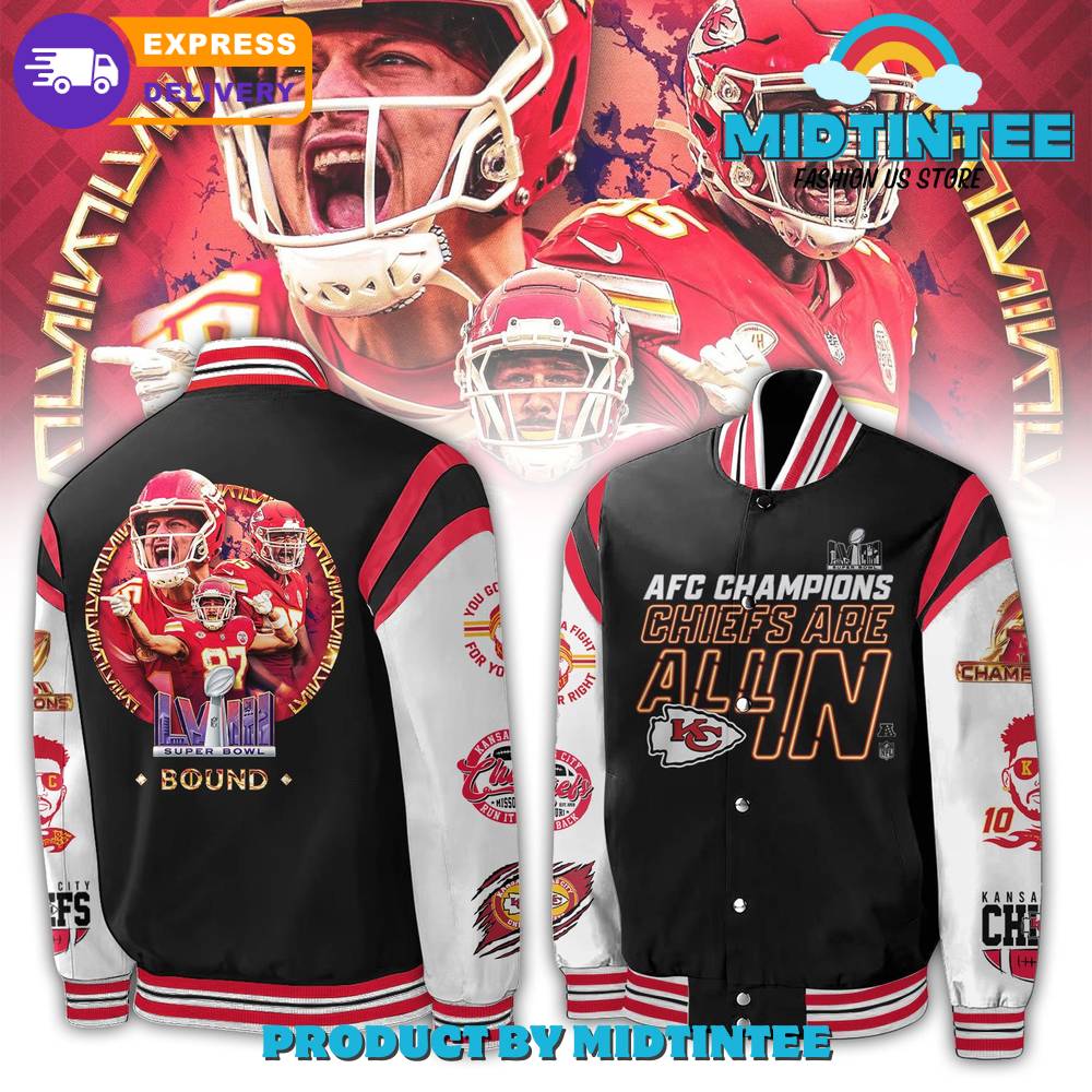 Kansas City Chiefs Super Bowl Lviii Bound Baseball Jacket 30Uf092258 – Utopia Fashion