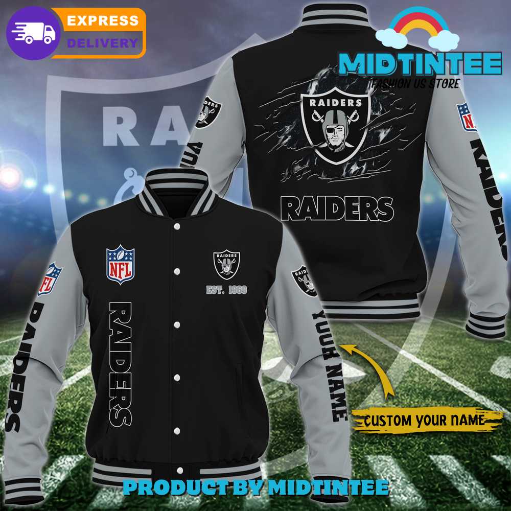 Las Vegas Raiders Nfl Custom Name Baseball Jacket 30Uf092279 – Utopia Fashion