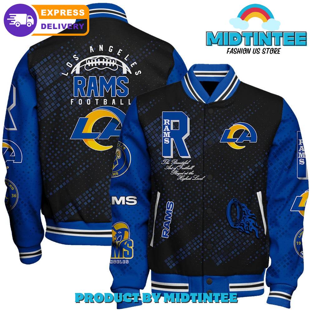 Los Angeles Rams Nfl Pattern Baseball Jacket 30Uf092294 – Utopia Fashion