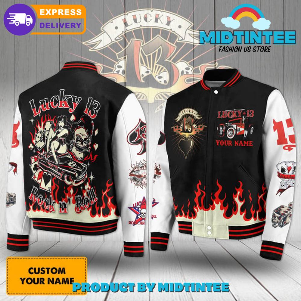 Lucky Rock N’Roll Custom Name Baseball Jacket 30Uf092299 – Utopia Fashion