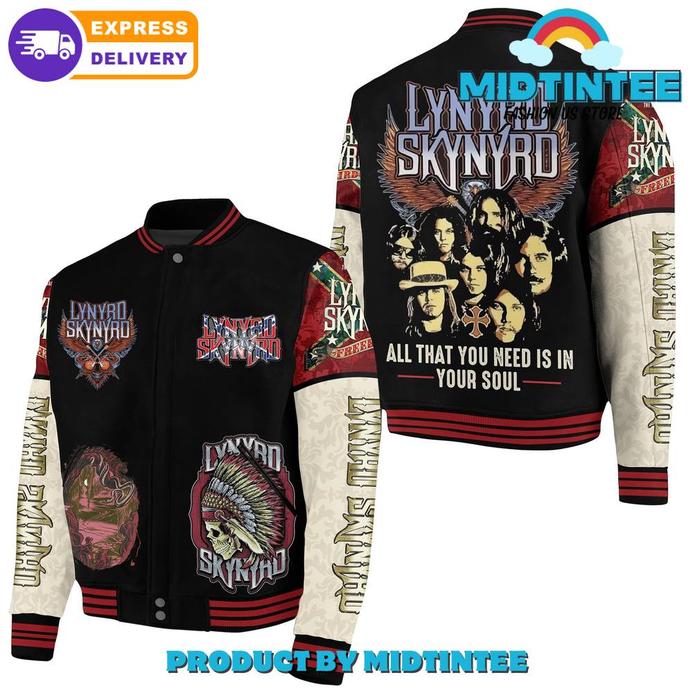 Lynyrd Skynyrd Rock Band American Baseball Jacket 30Uf092302 – Utopia Fashion