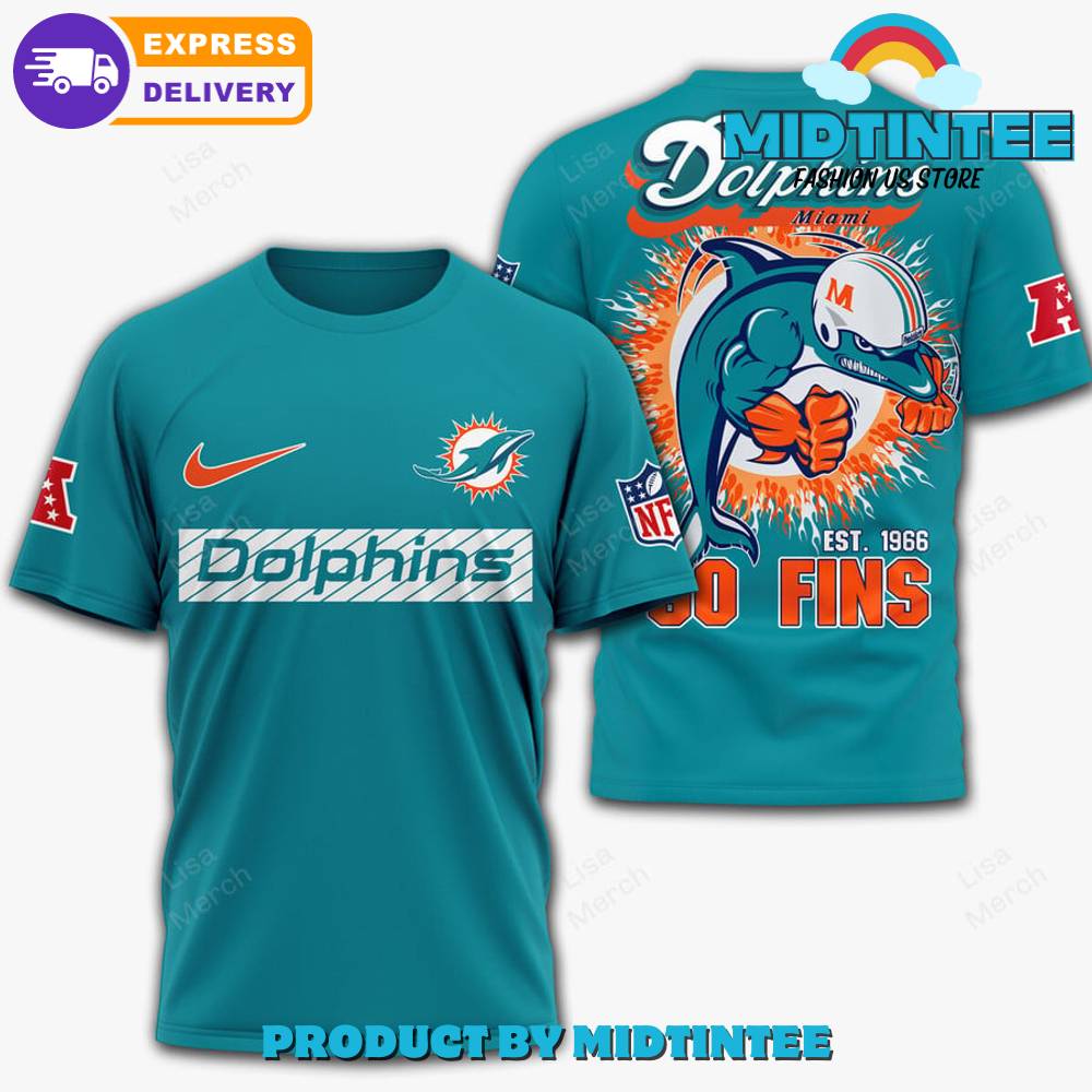 Miami Dolphins Go Fins Aqua Shirt 30Uf095005 – Utopia Fashion