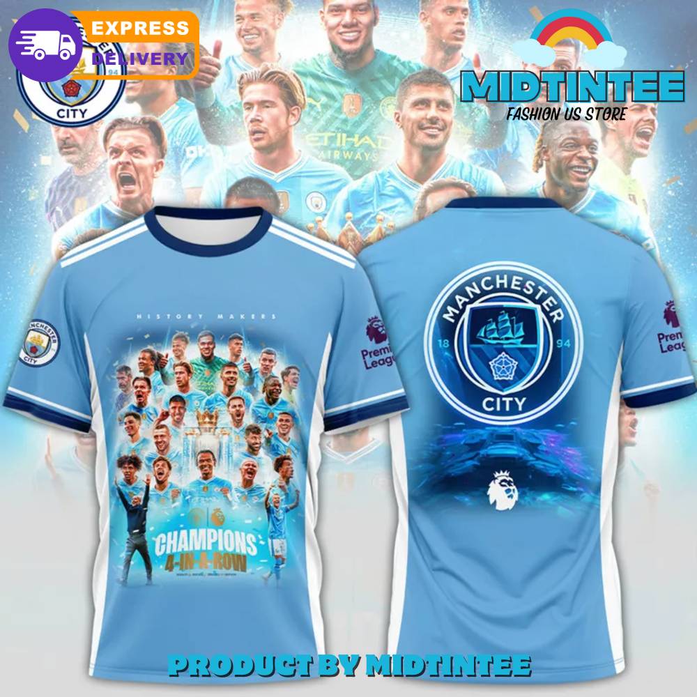 Manchester City Champions 4-In-A-Row T-Shirt 30Uf094976 – Utopia Fashion