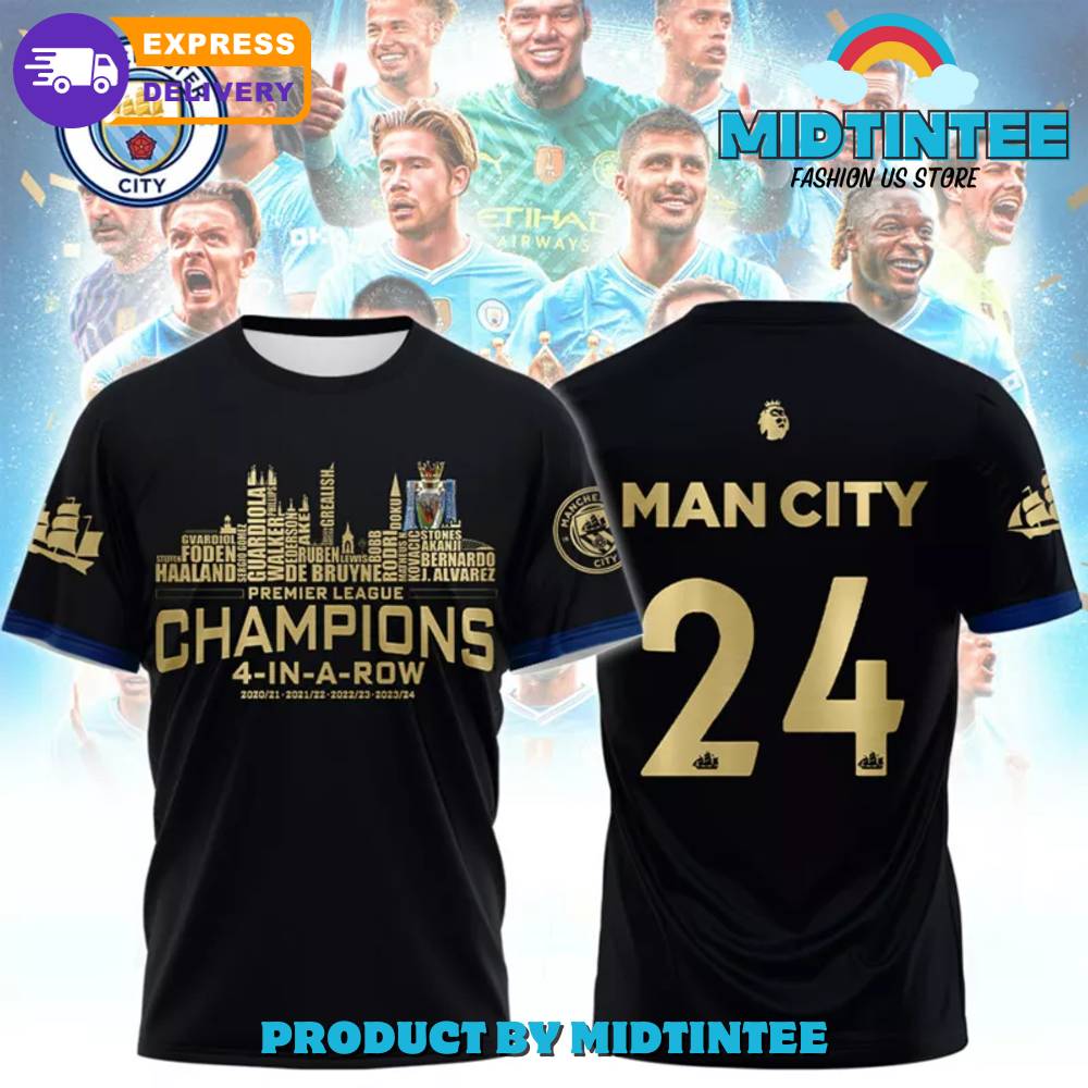 Manchester City Champions Premier League 2023/24 3D T-Shirt 30Uf094979 – Utopia Fashion