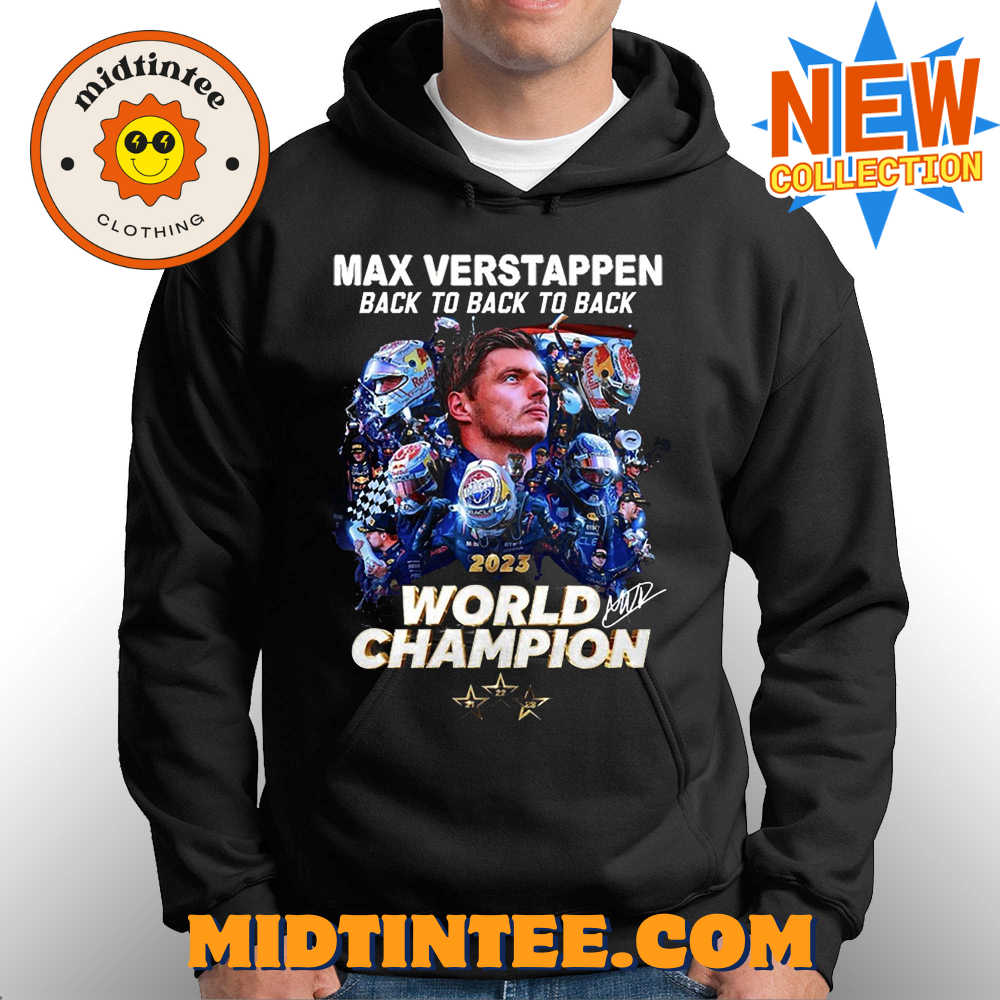 Max Verstappen Back To Back To Back World Champion T-Shirt 30Uf094120 – Utopia Fashion