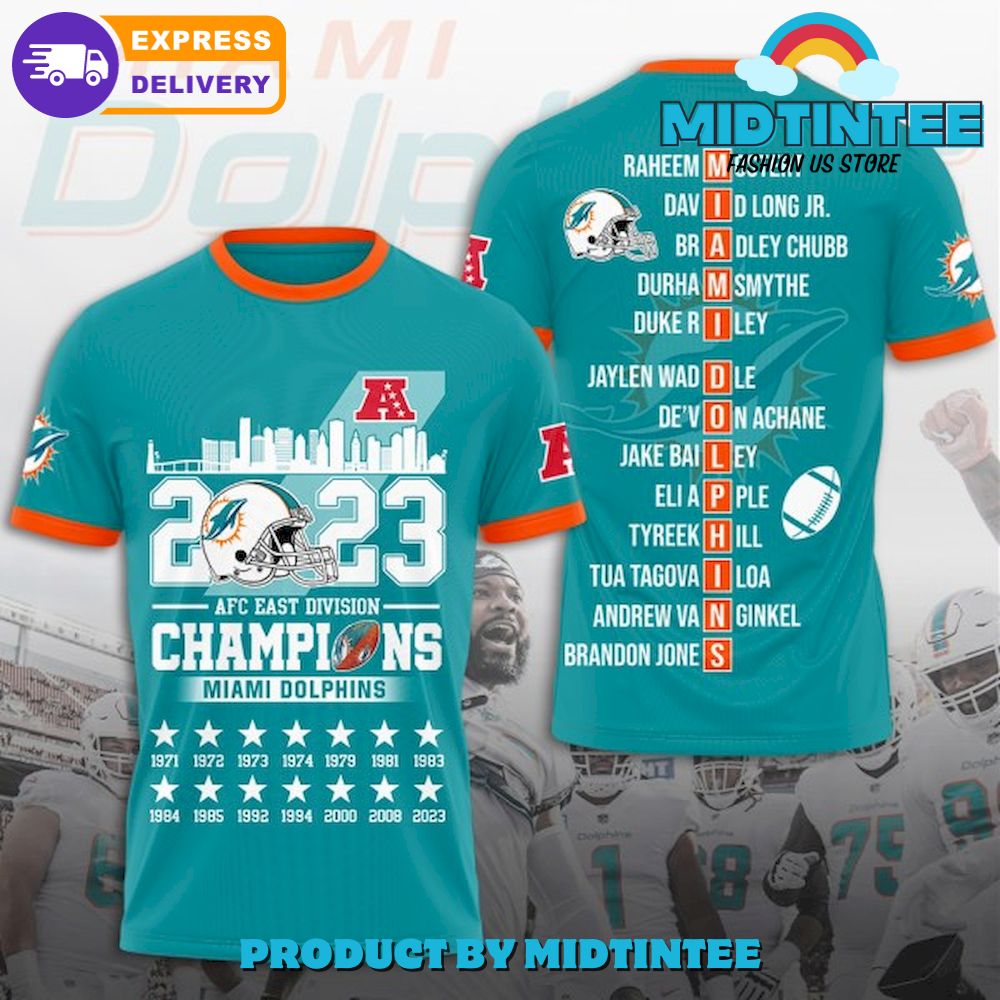 Miami Dolphins Champions 3D T-Shirt 30Uf095002 – Utopia Fashion