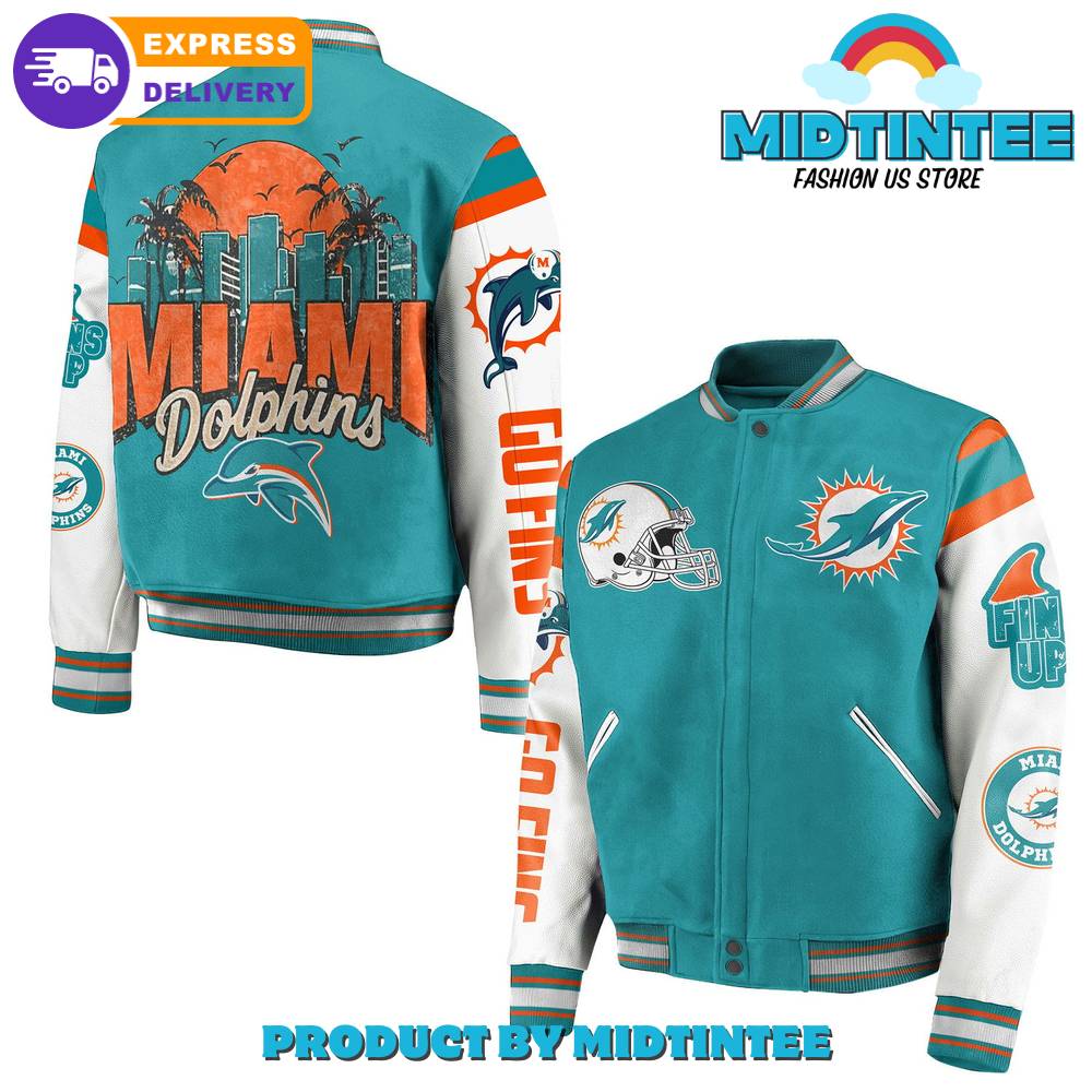 Miami Dolphins Finds Up Go Blue Bomber Jacket 30Uf092594 – Utopia Fashion