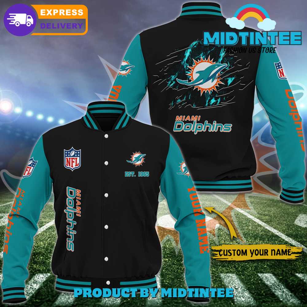 Miami Dolphins Nfl Custom Name Baseball Jacket Sport 30Uf092316 – Utopia Fashion