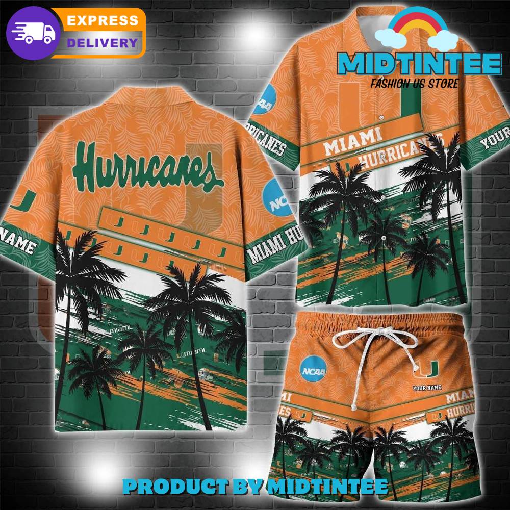 Miami Hurricanes Ncaa Pattern Personalized Hawaiian Set 30Uf092996 – Utopia Fashion