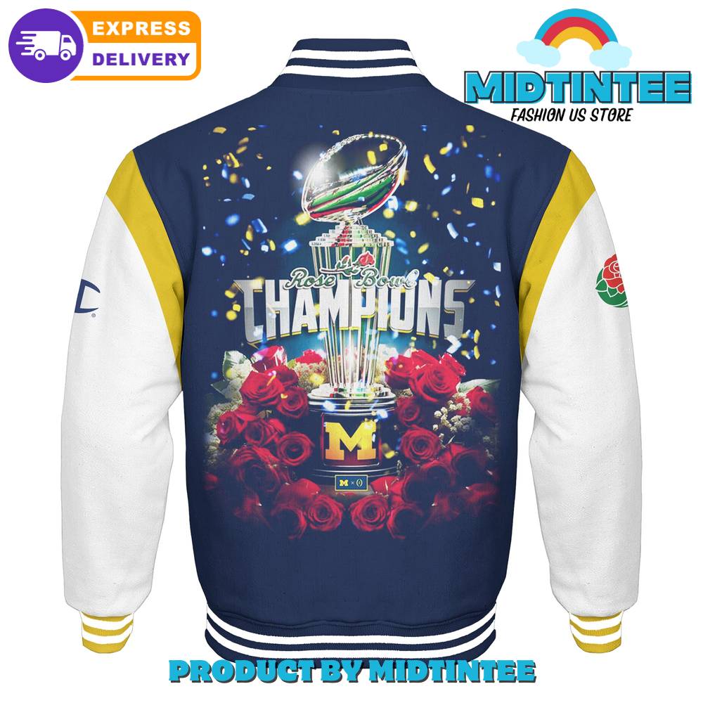 Michigan Football Ncaa Rose Bowl Game Champions Baseball Jacket 30Uf092324 – Utopia Fashion