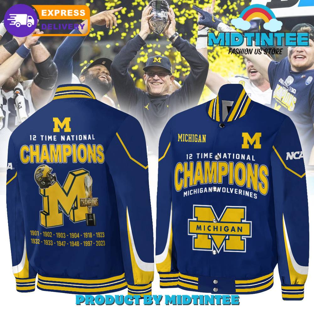 Michigan Wolverines Times National Championship Baseball Jacket 30Uf092327 – Utopia Fashion