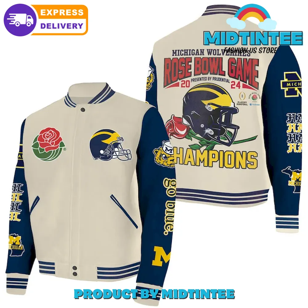 Michigan Wolverines Champions Rose Bowl Bomber Jacket 30Uf092596 – Utopia Fashion