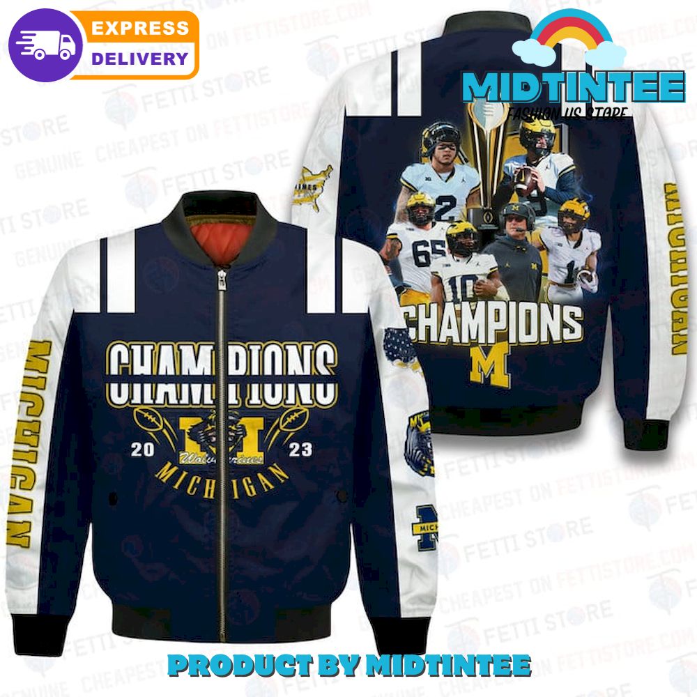 Michigan Wolverines Champions Ncaa Division Bomber Jacket 30Uf092597 – Utopia Fashion