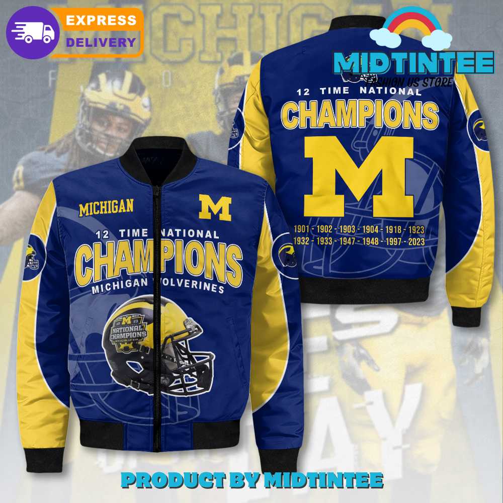 Michigan Wolverines Football Time Naltional Champions Bomber Jacket 30Uf092599 – Utopia Fashion