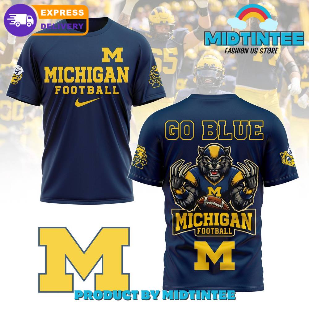 Michigan Wolverines Football Blue Shirt 30Uf095028 – Utopia Fashion