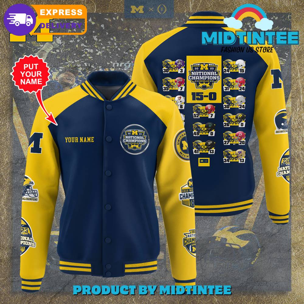 Michigan Wolverines Football Champions Baseball Jacket 30Uf092333 – Utopia Fashion