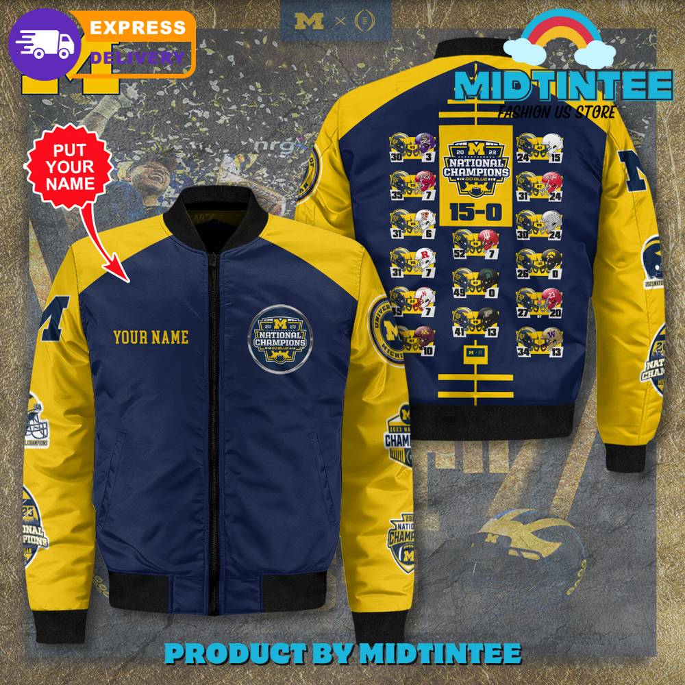 Michigan Wolverines Football Champions Bomber Jacket 30Uf092601 – Utopia Fashion