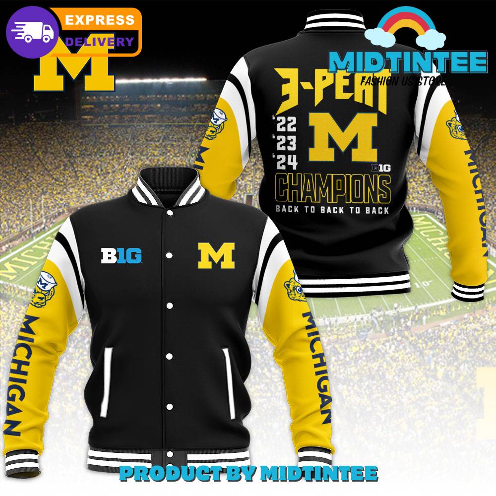 Michigan Wolverines Football Peat Champions Varsity Jacket 30Uf092334 – Utopia Fashion