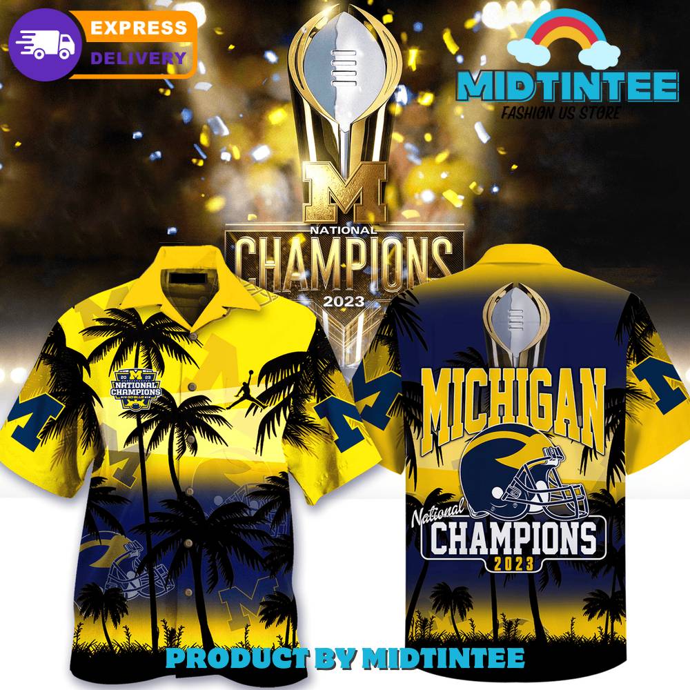 Michigan Wolverines Football Nation Champion Yellow Hawaiian Shirt And Short 30Uf093006 – Utopia Fashion