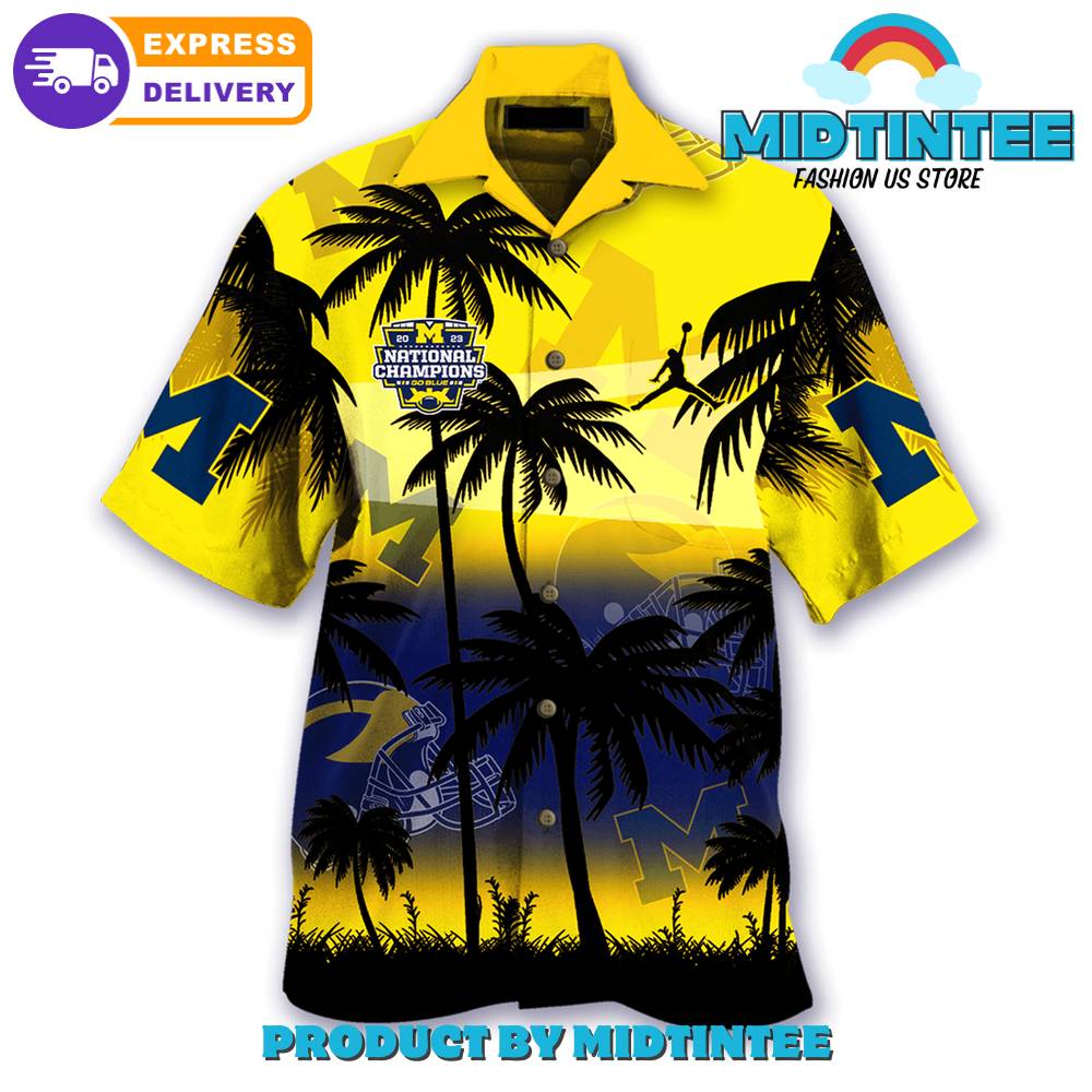 Michigan Wolverines Football Nation Champion Yellow Hawaiian Shirt And Short 30Uf093006 – Utopia Fashion