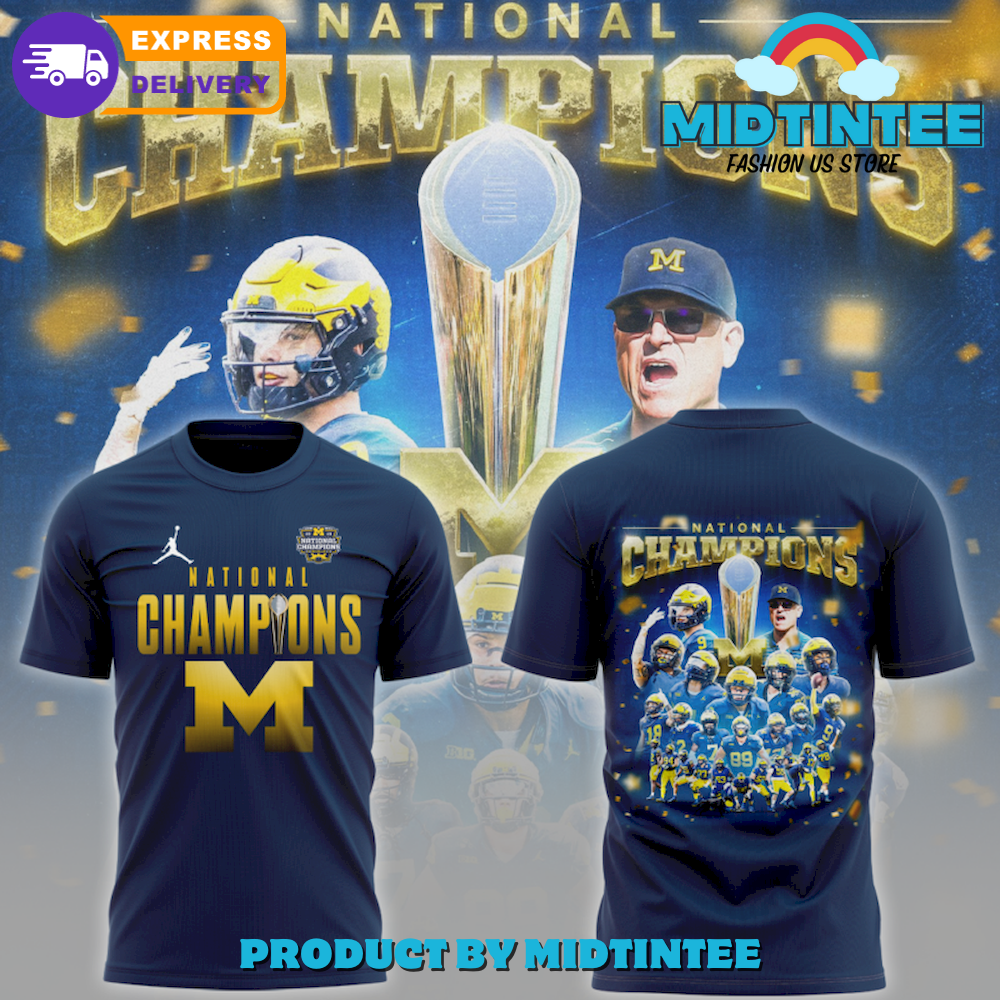 Michigan Wolverines Football National Championship T-Shirt 3D 30Uf095032 – Utopia Fashion