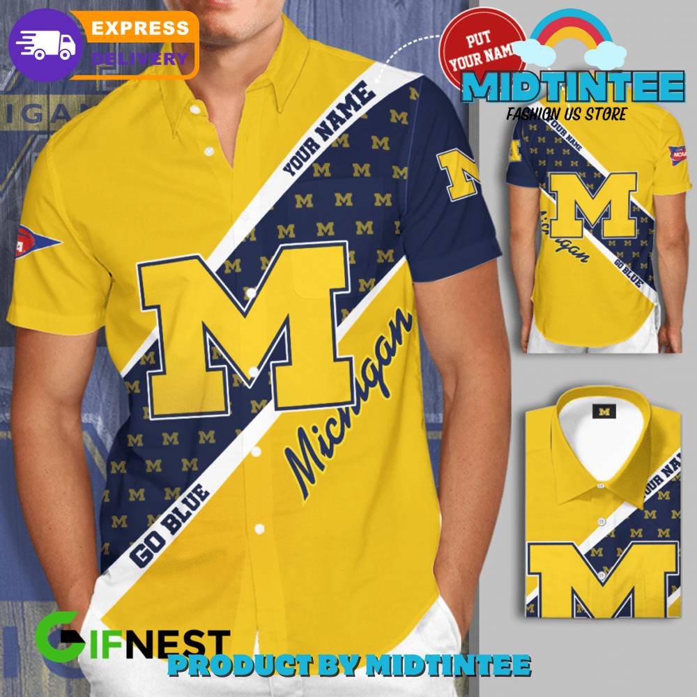 Michigan Wolverines Go Blue Custom Name Hawaiian Shirt 30Uf093009 – Utopia Fashion