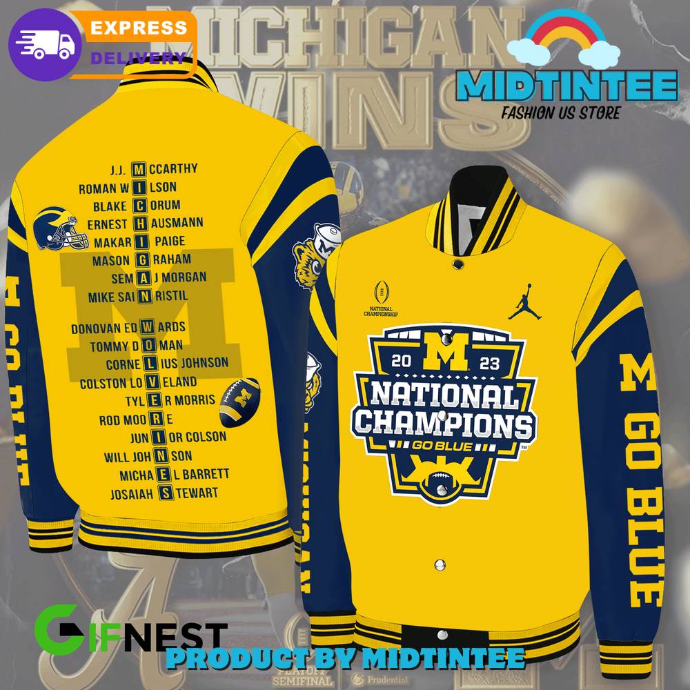 Michigan Wolverines National Champions Go Blue Baseball Jacket 30Uf092338 – Utopia Fashion