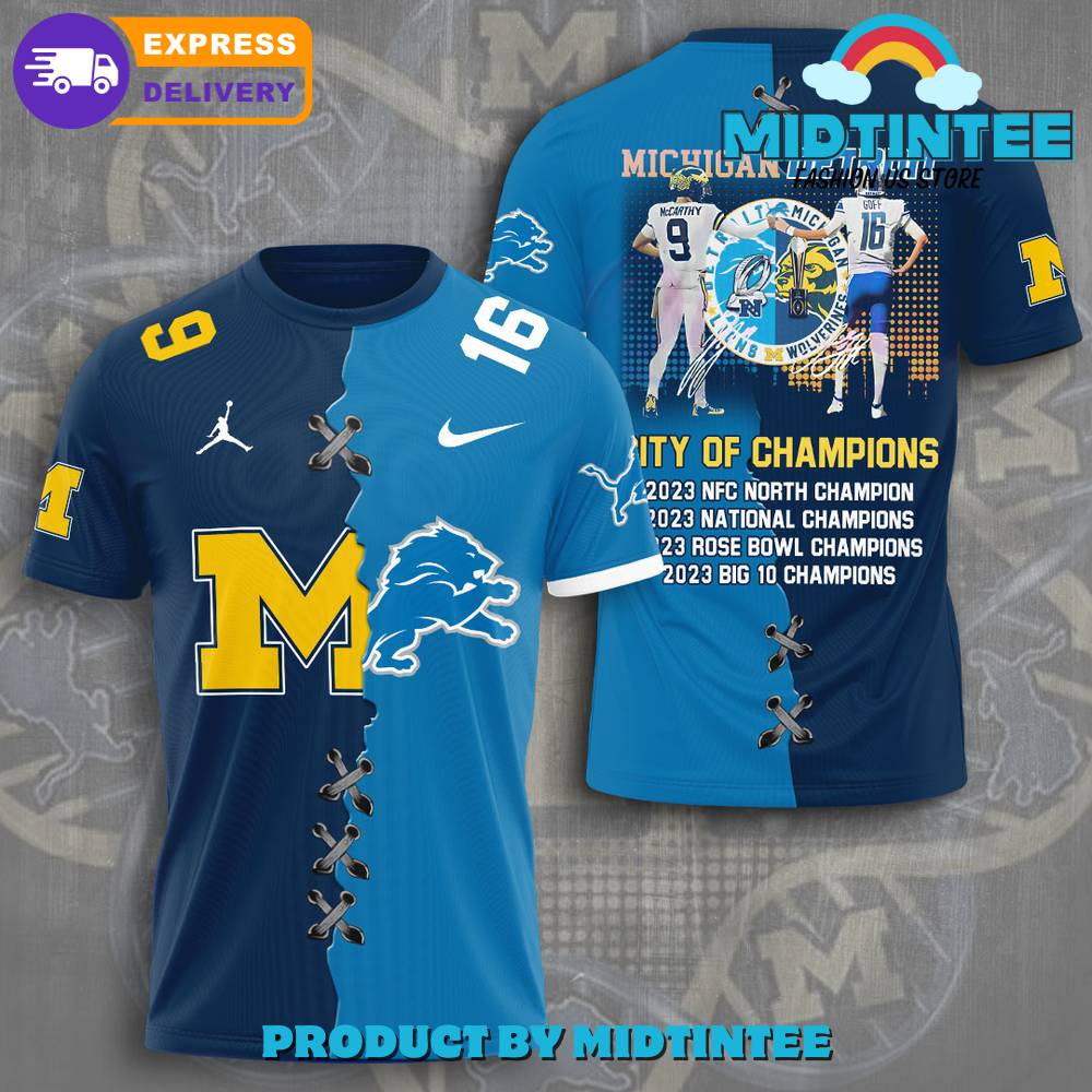 Michigan Wolverines X Detroit Lions 3D Shirt 30Uf095038 – Utopia Fashion