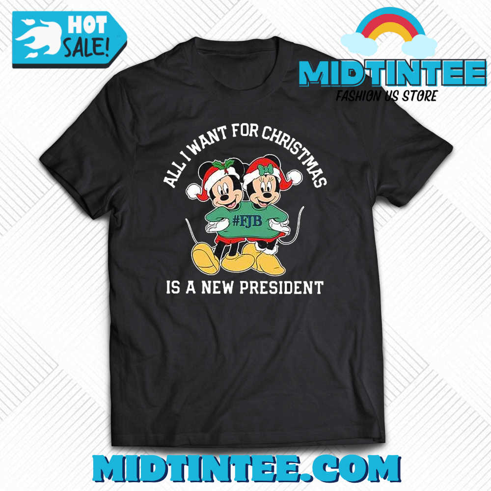 Mickey And Minnie Mouse All I Want For Christmas Is A New President Shirt 30Uf094134 – Utopia Fashion