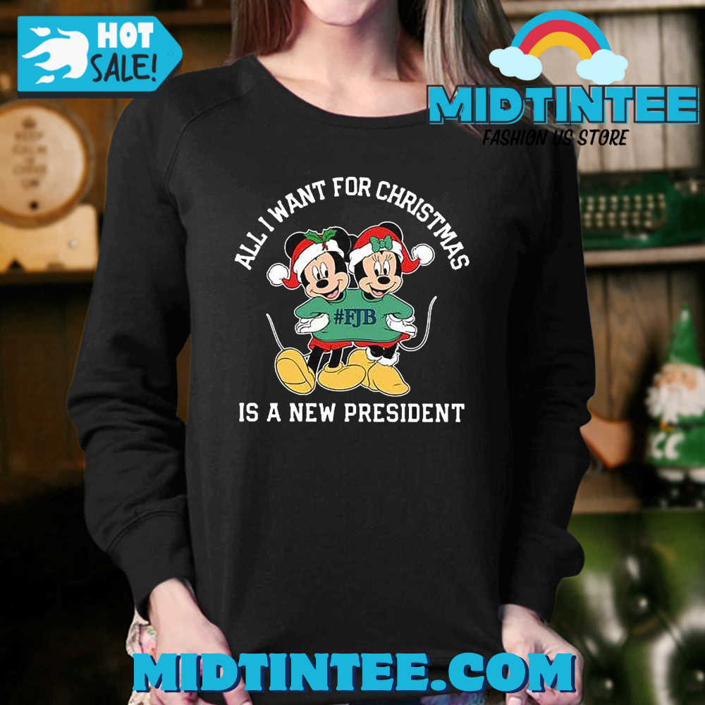 Mickey And Minnie Mouse All I Want For Christmas Is A New President Shirt 30Uf094134 – Utopia Fashion