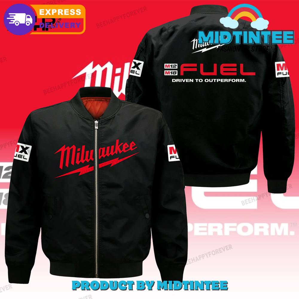 Milwaukee Fuel Driven To Outperform Black Bomber Jacket 30Uf092603 – Utopia Fashion