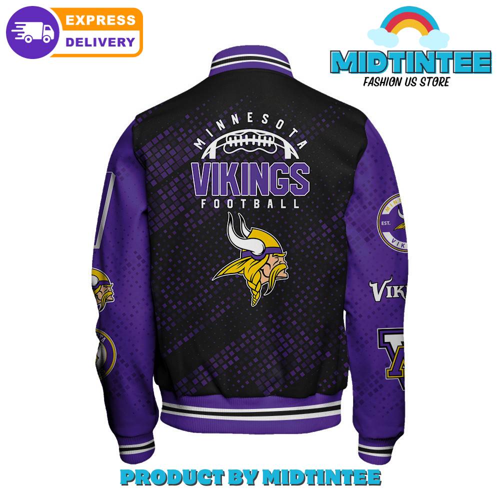 Minnesota Vikings Nfl Pattern Baseball Jacket 30Uf092352 – Utopia Fashion