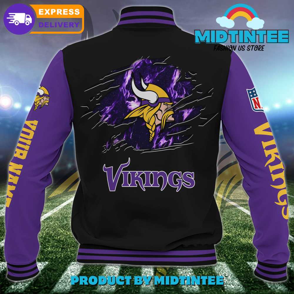 Minnesota Vikings Nfl Custom Name Baseball Jacket 30Uf092353 – Utopia Fashion