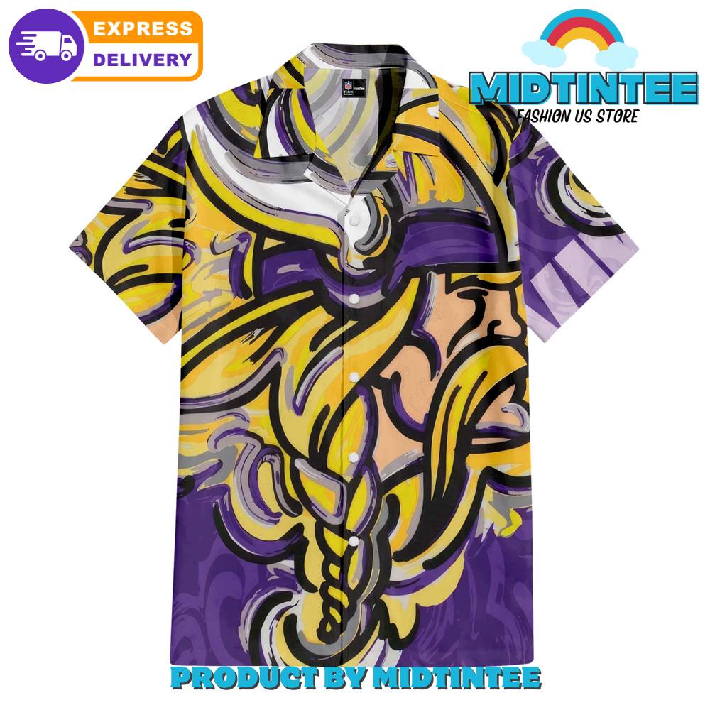 Minnesota Vikings Oil Painting Art Print Hawaiian Shirt And Short 30Uf093033 – Utopia Fashion