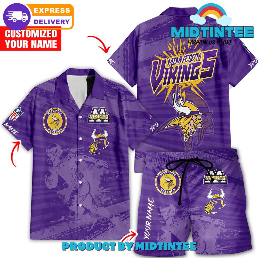 Minnesota Vikings Personalized Combo Hawaiian Shirt And Short 30Uf093034 – Utopia Fashion